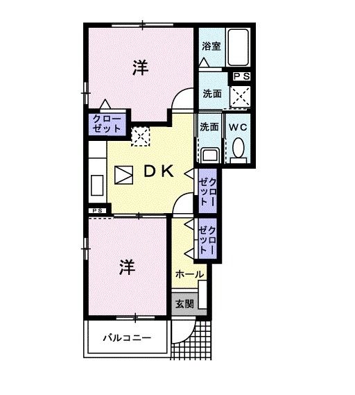 山県郡北広島町春木のアパートの間取り