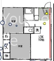 伊勢原市板戸のアパートの間取り