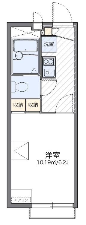 横浜市旭区中尾のアパートの間取り