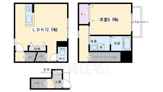 フォレストメゾン花屋町の間取り