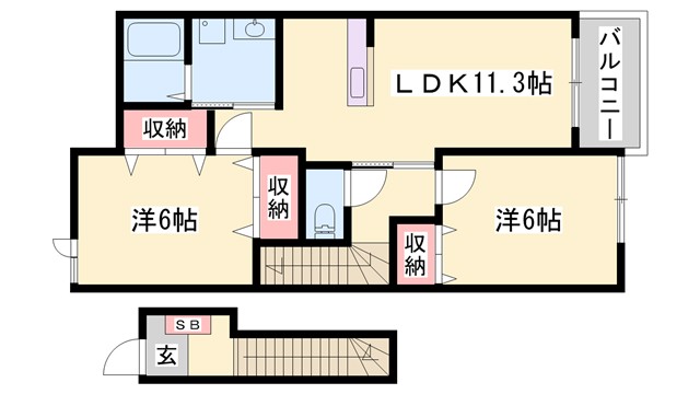 グレイスフルフィールドVIの間取り