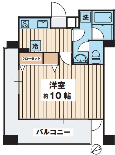 千代田区内神田のマンションの間取り