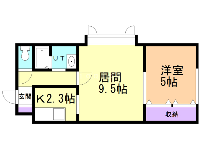 旭川市五条通のマンションの間取り