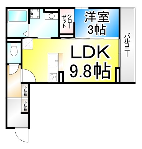 プランタン若里Vの間取り