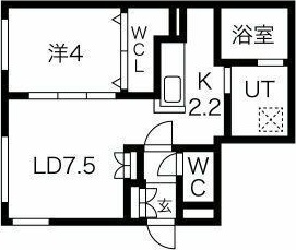 アルファスクエア琴似1条の間取り