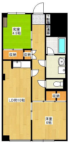 文京区湯島のマンションの間取り