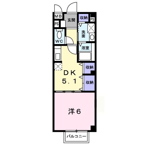 【新発田市新富町のアパートの間取り】