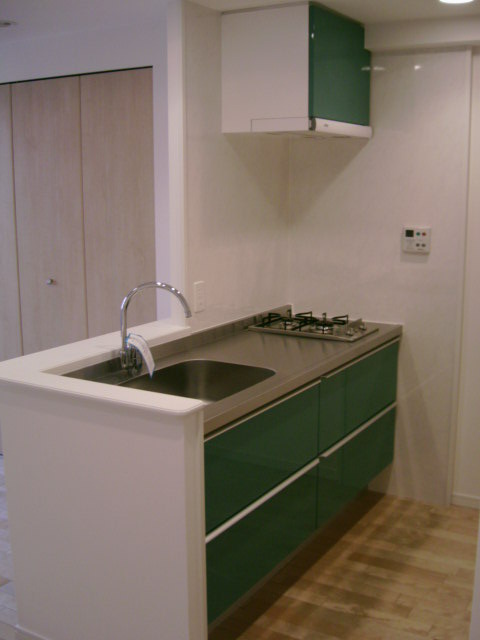 キッチン　カウンターキッチンのシステムキッチン