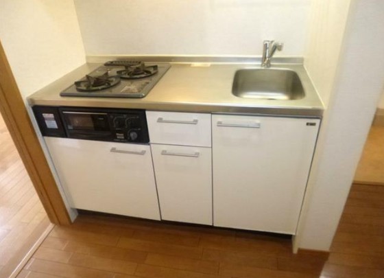 キッチン　★使いやすい二口コンロ、システムキッチングリル付★