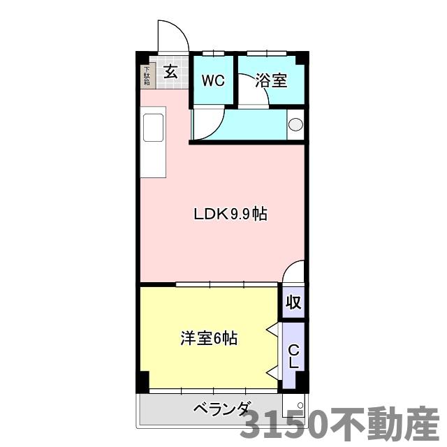 岐阜県岐阜市茜部本郷３（マンション）の賃貸物件の間取り
