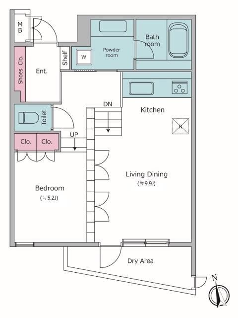 ＮＴＰＲレジデンス下馬の間取り