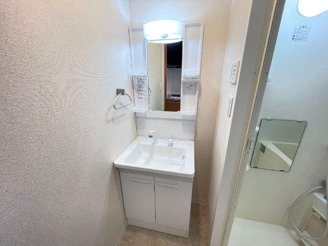 洗面設備　独立洗面台付きです