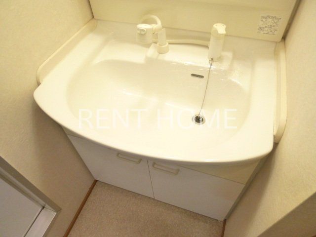 洗面設備　シャワー付き独立洗面化粧台です。