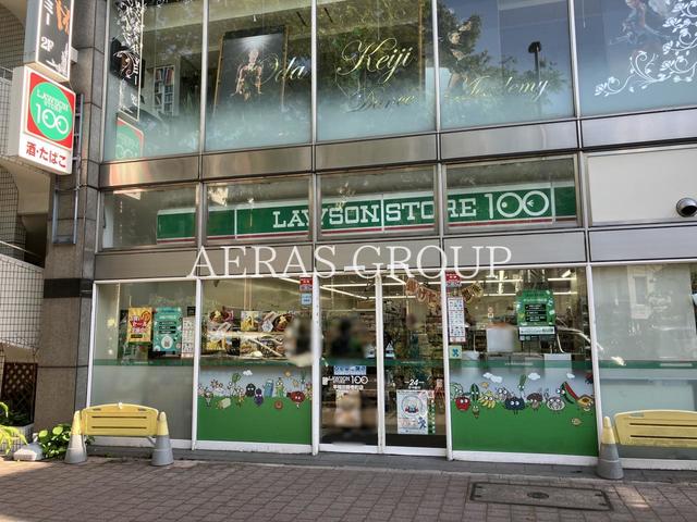 コンビニ　ローソンストア100 早稲田鶴巻町店（コンビニ）まで185m