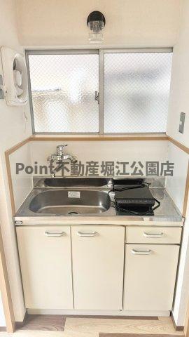 地下鉄谷町線 谷町四丁目駅 徒歩2分 5階建 築51年のキッチン写真