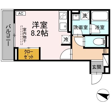 ＪＲ山陽本線 福山駅 徒歩10分 3階建 築1年の間取り写真