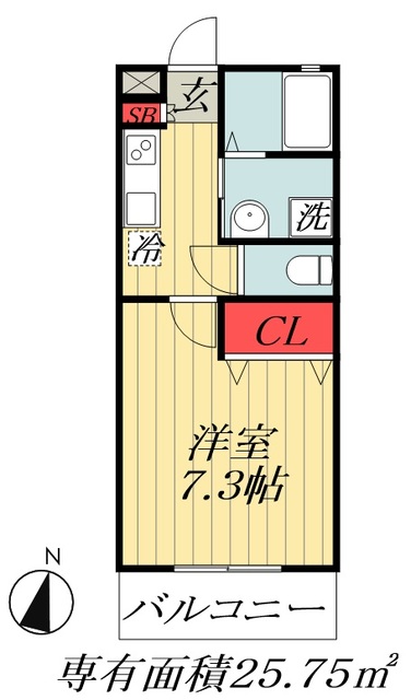 東京メトロ東西線 原木中山駅 徒歩12分 3階建 築2年の間取り写真