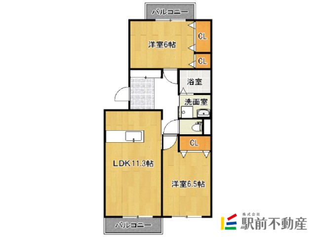 西鉄天神大牟田線 津福駅 徒歩5分 2階建 築15年の間取り写真