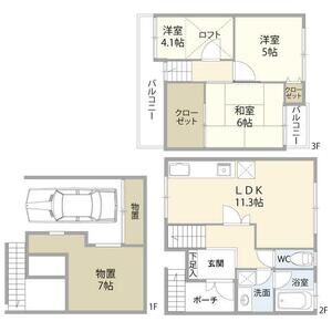 西宮市小松北町タウンハウスの間取り写真