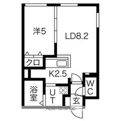 地下鉄南北線 中島公園駅 徒歩11分 4階建 築10年の間取り写真
