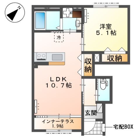 東久留米市浅間町 アパート新築工事の間取り写真