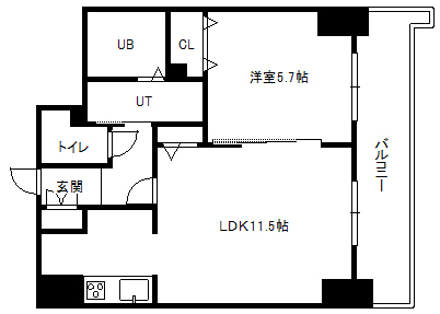 ティアラタワー中島倶楽部の間取り写真