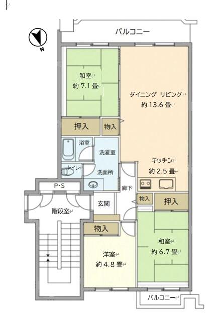 我孫子ビレジ 7号棟の間取り写真