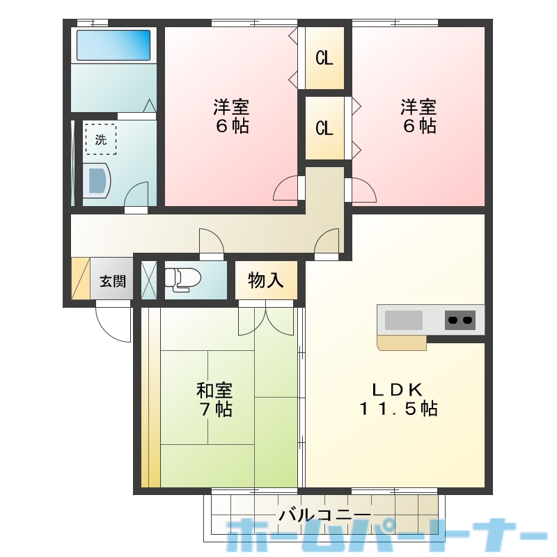 プレミールＡの間取り