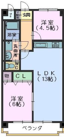 名古屋市天白区平針のマンションの間取り