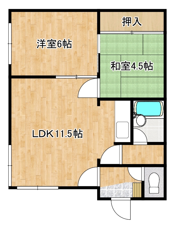 【ハウスふぉーれすとの間取り】