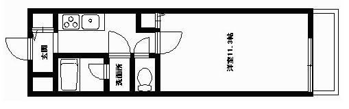 泉北郡忠岡町忠岡東のアパートの間取り