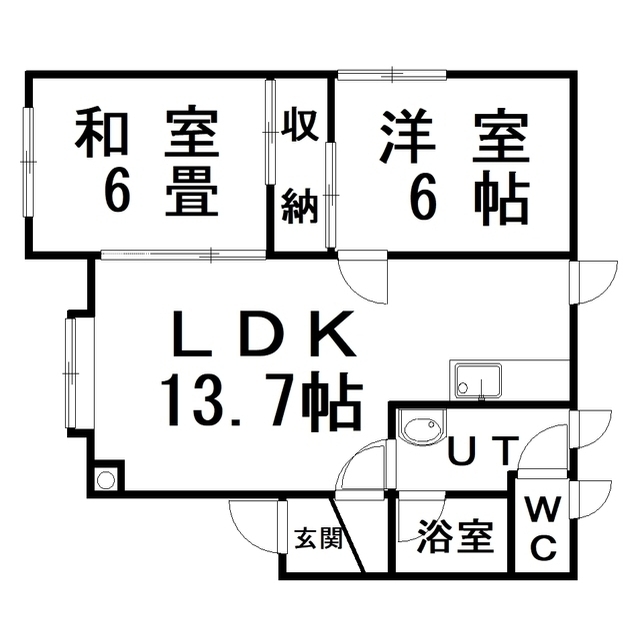 コーポクボタの間取り