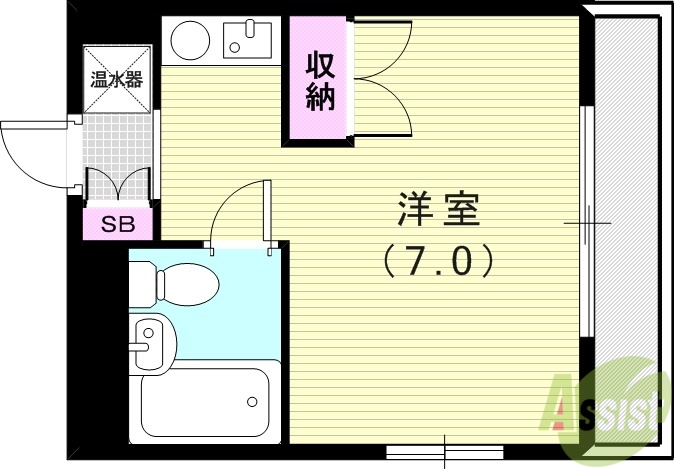 バディー南塚口の間取り