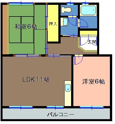 沼津市米山町のマンションの間取り