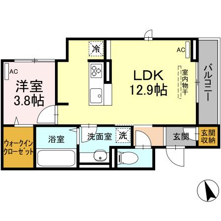 メテオール平和通の間取り