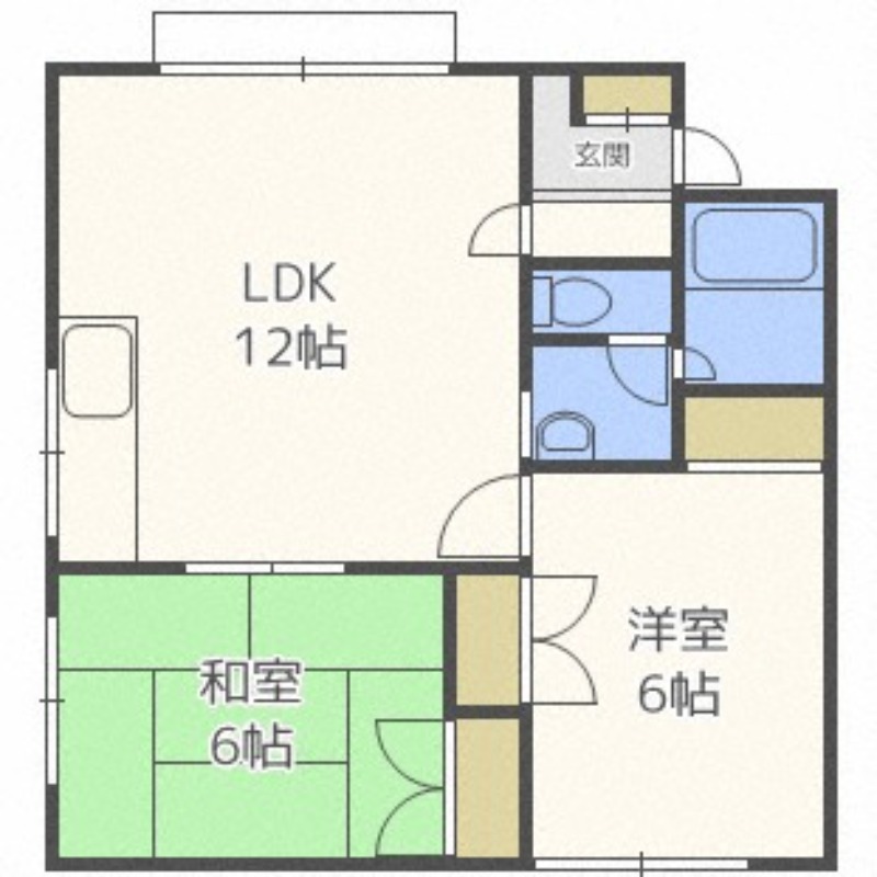 篠路パークハイツＡの間取り