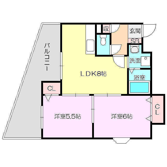 クリアコートＵパート5の間取り
