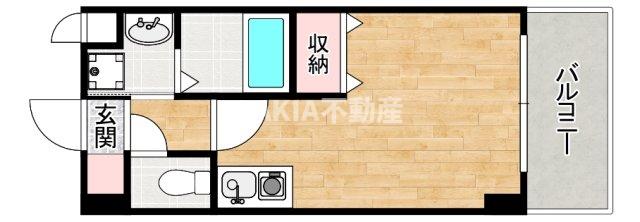 【大阪市天王寺区茶臼山町のマンションの間取り】