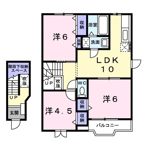 備前市吉永町吉永中のアパートの間取り