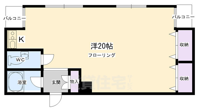 レッドボールコート上鳥羽の間取り