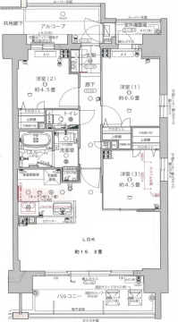 ヌーヴェルワイズ灘駅前の間取り