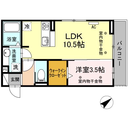 四日市市西日野町のアパートの間取り