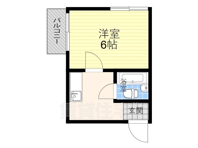 京都市伏見区向島本丸町のマンションの間取り