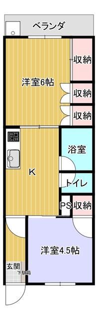 松戸市上本郷のマンションの間取り