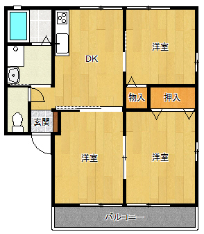 クイーンハイツHの間取り