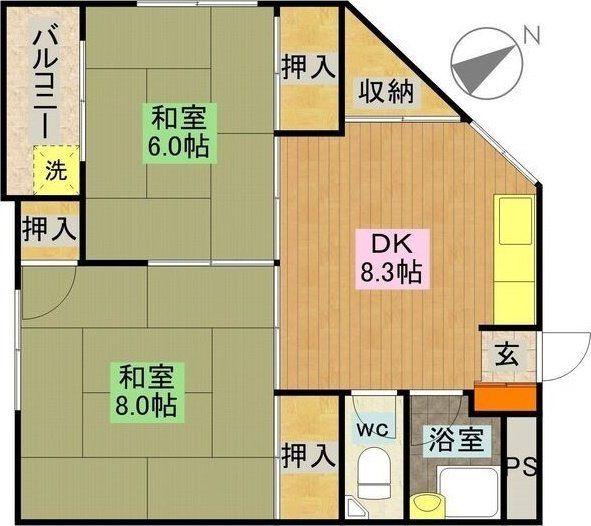 千里七尾マンションの間取り