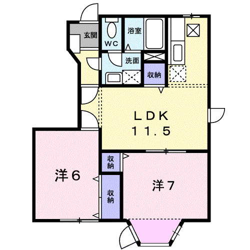 クレストール市場の間取り