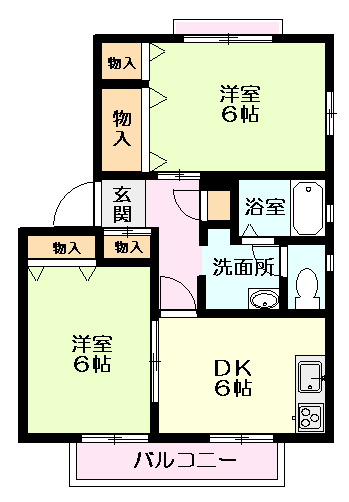 クレストコトーB棟の間取り