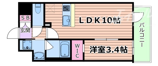 吹田市垂水町のマンションの間取り