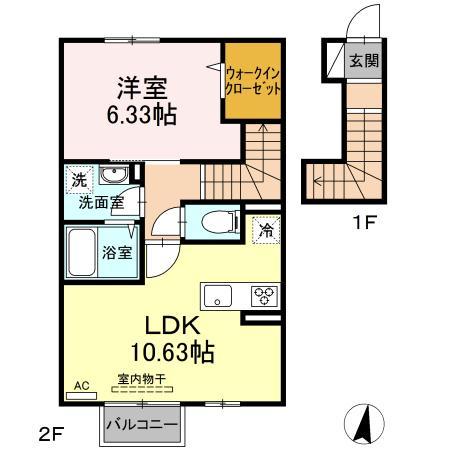 【D－クレール　シェソアIIの間取り】